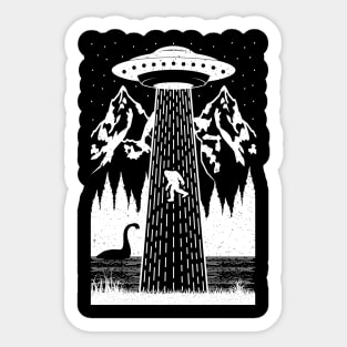 Bigfoot Ufo Abduction Sasquatch Sticker